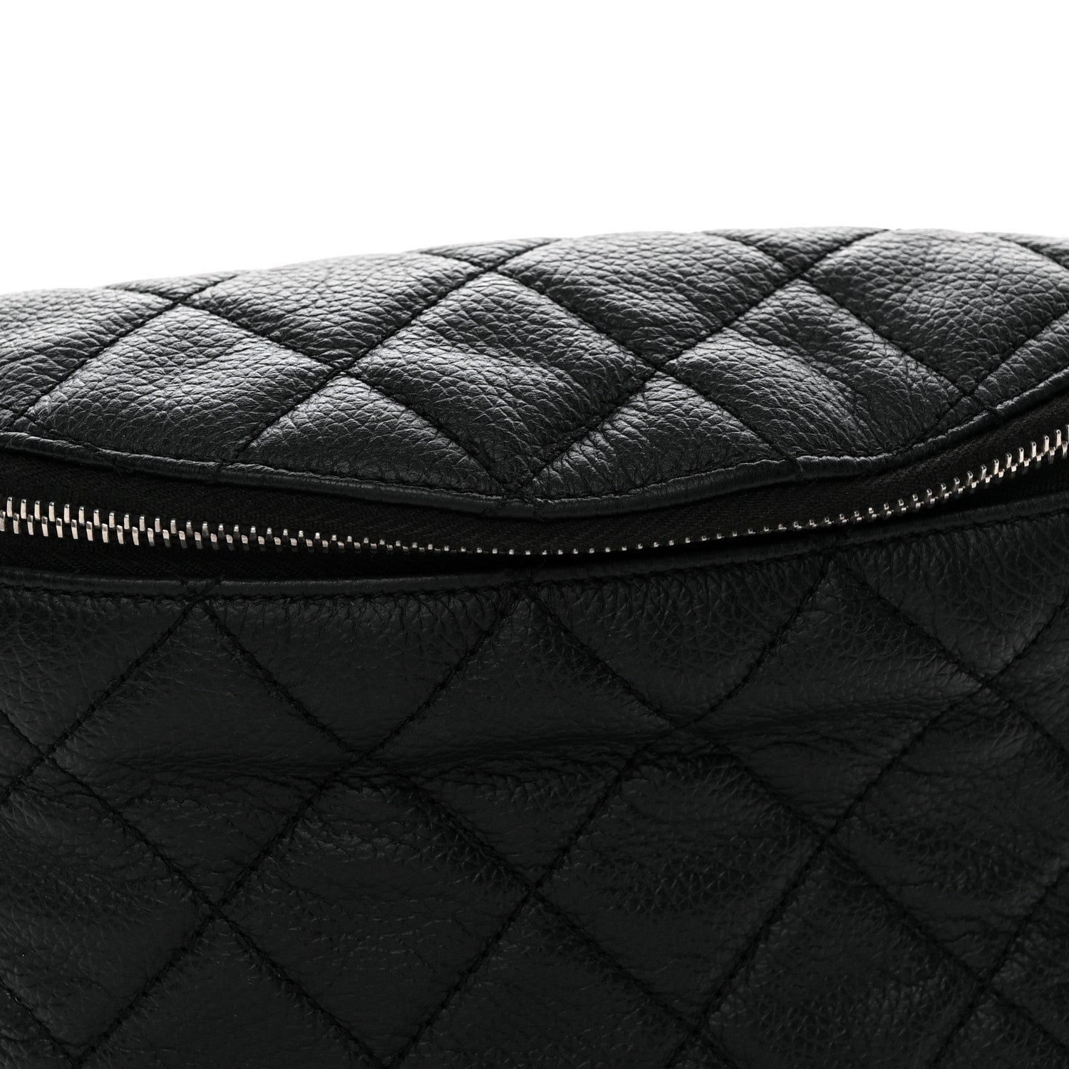 Chanel Grained Calfskin Quilted Waist Belt Bag Black 8 of 11