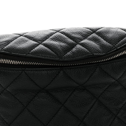 Chanel Grained Calfskin Quilted Waist Belt Bag Black 8 of 11