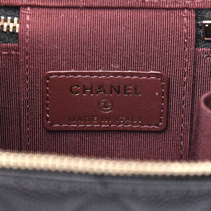 Chanel Caviar Quilted Mini Vanity Case With Chain Black 6 of 9