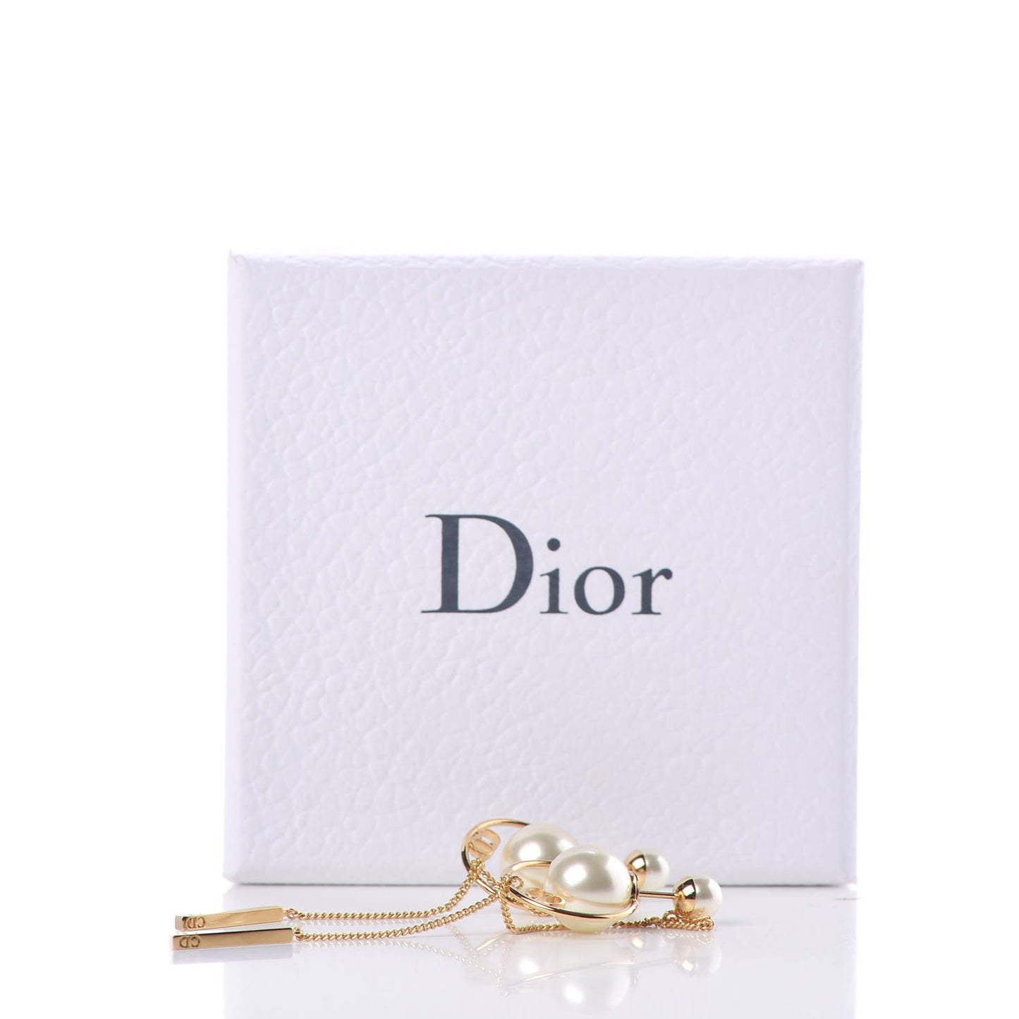 Pearl Tribales Dangle Chain Earrings Gold
