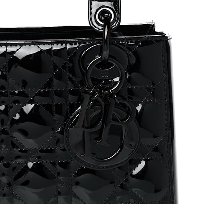 Christian Dior Patent Cannage Small Lady Dior Black 8 of 16