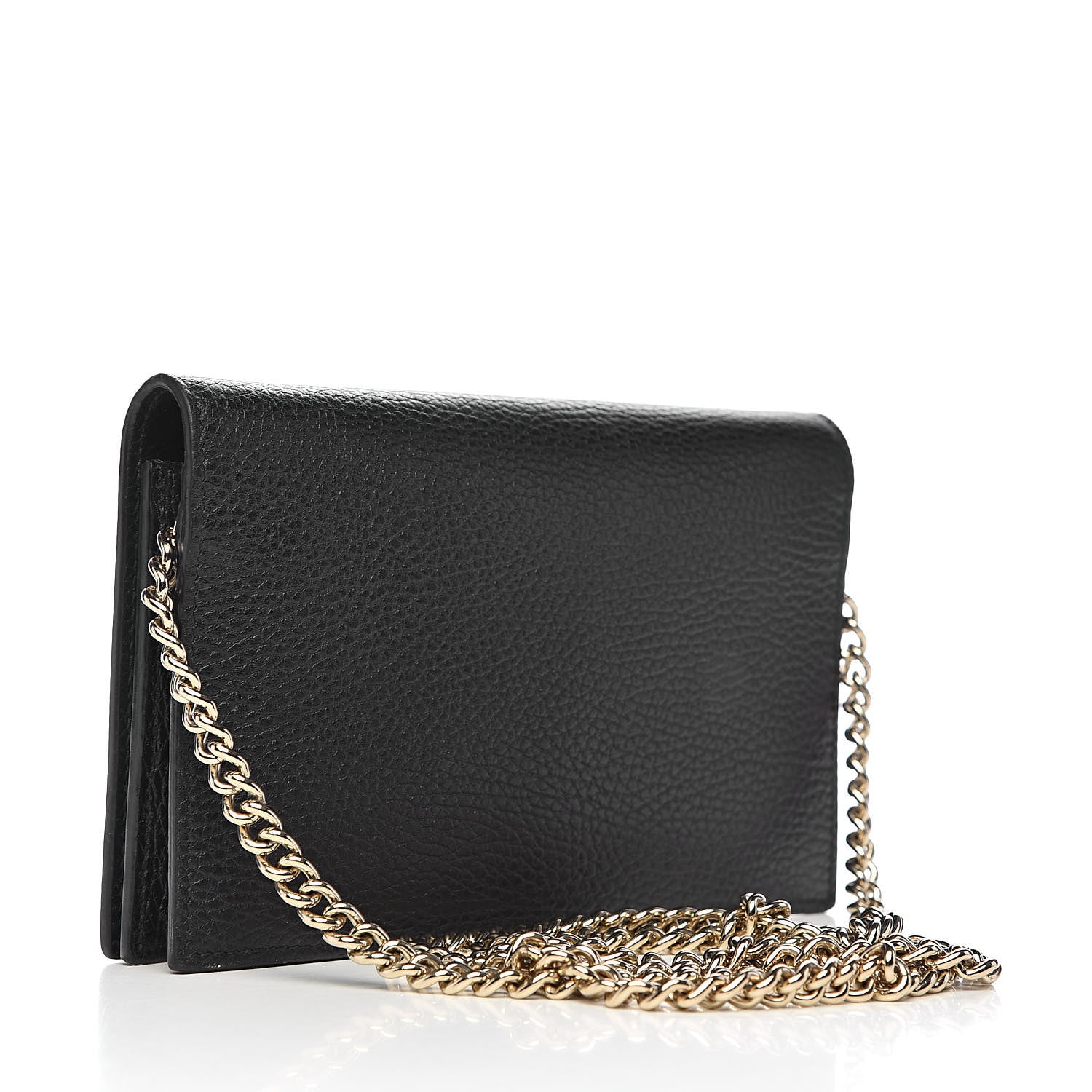 Gucci Dollar Calfskin Medium Betty Chain Wallet Black 3 of 12