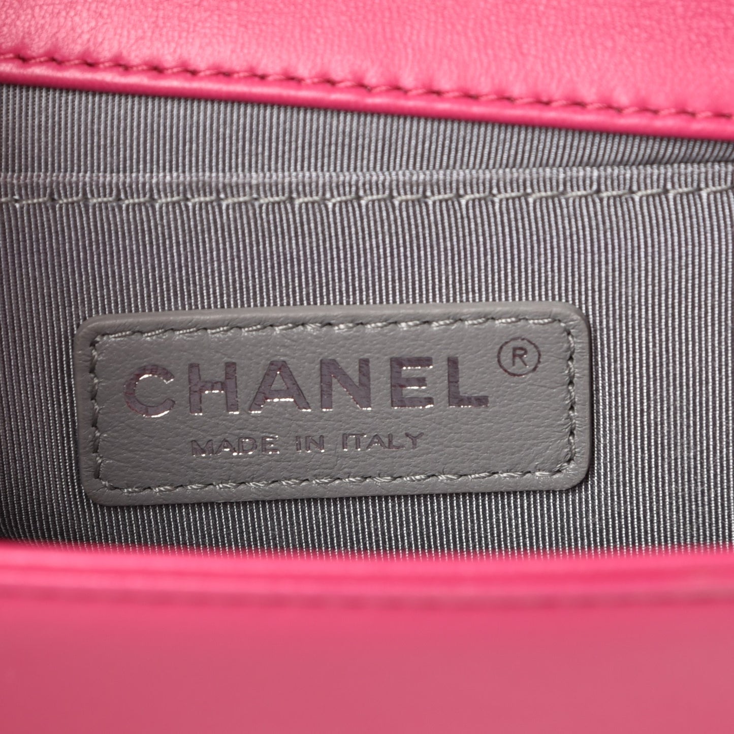 Velvet Quilted Small Boy Flap Fuchsia