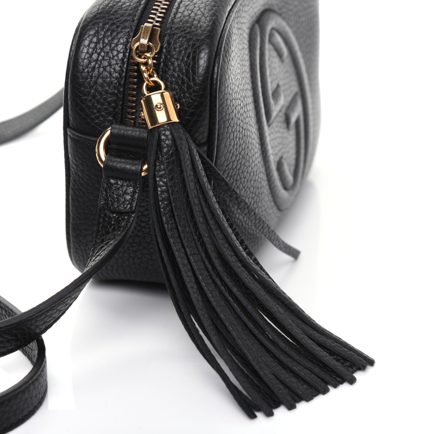 Pebbled Calfskin Mini Soho Disco Bag Black