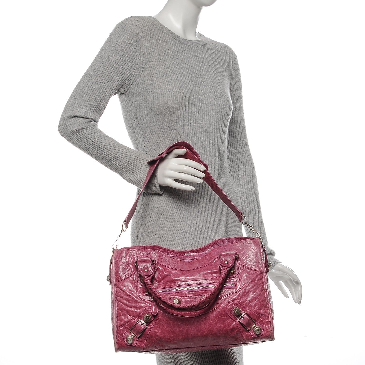 Balenciaga Agneau Giant 21 Silver Hardware City Magenta 2 of 13