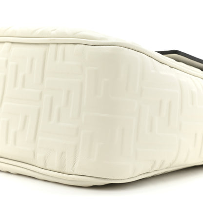Fendi Nappa Small FF Embossed Large Chain Baguette White 8 of 12