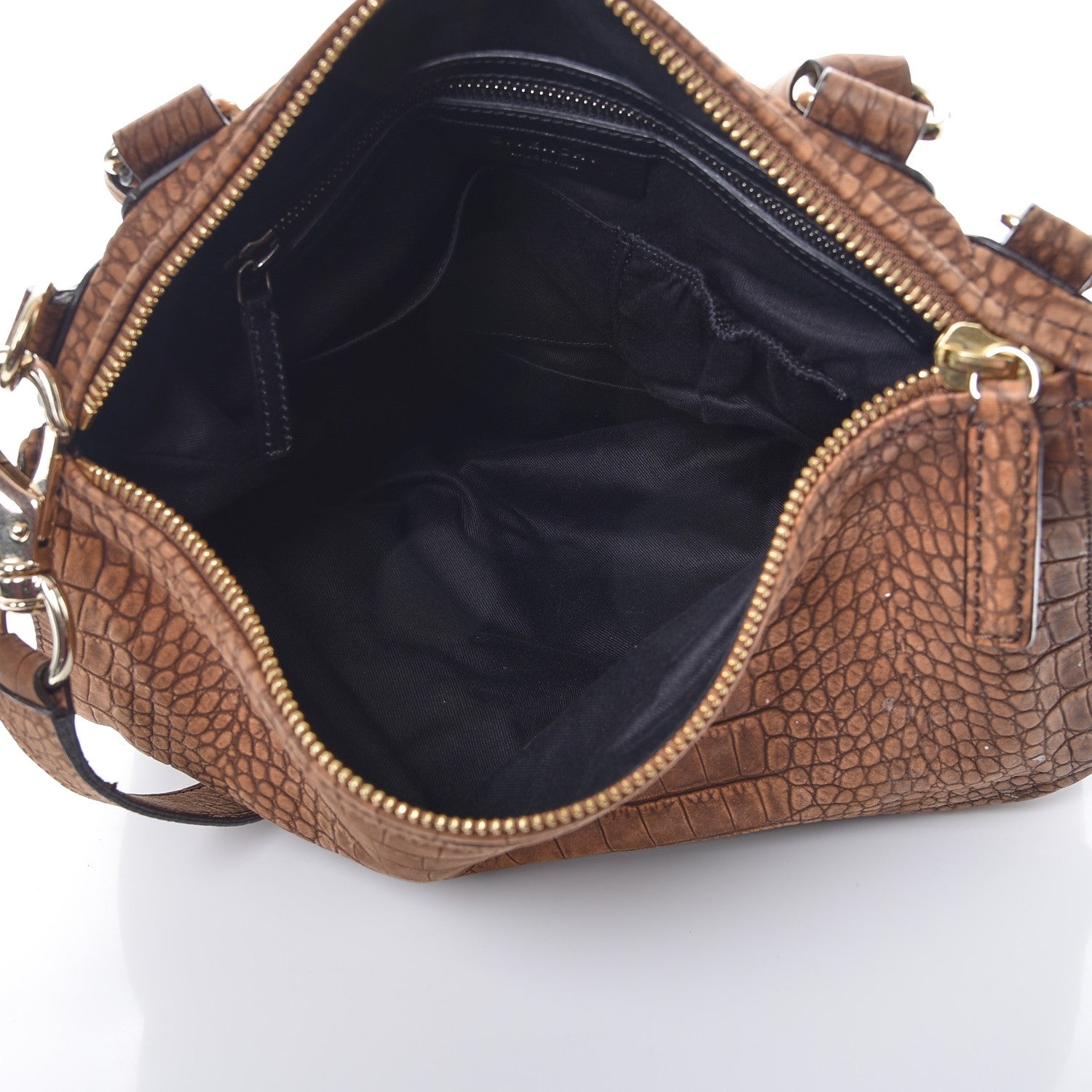 Givenchy Nubuck Crocodile Embossed Medium Pandora Brown 6 of 11