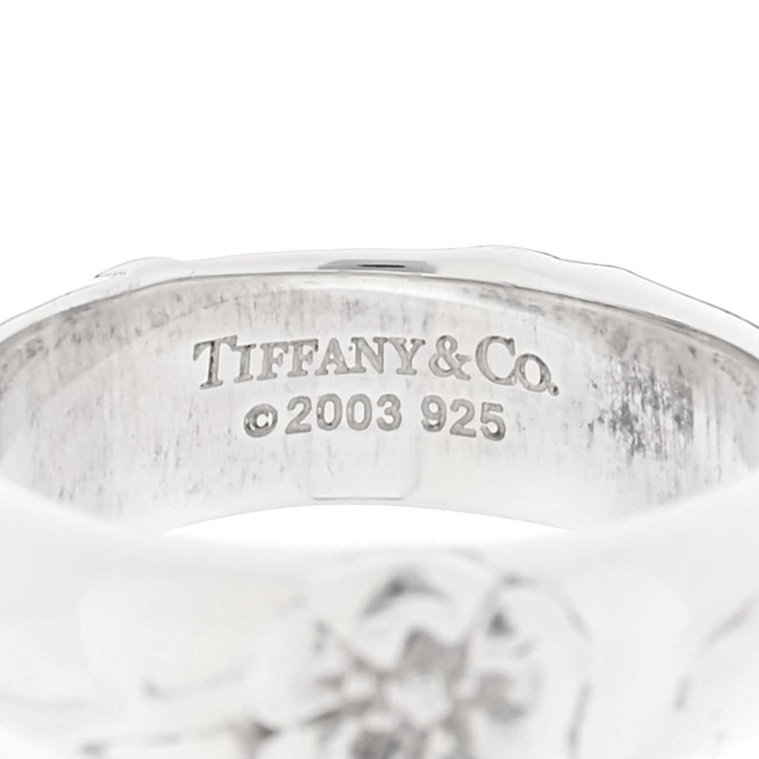 Tiffany Sterling Silver Nature Rose Ring 52 6 4 of 5