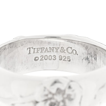 Tiffany Sterling Silver Nature Rose Ring 52 6 4 of 5