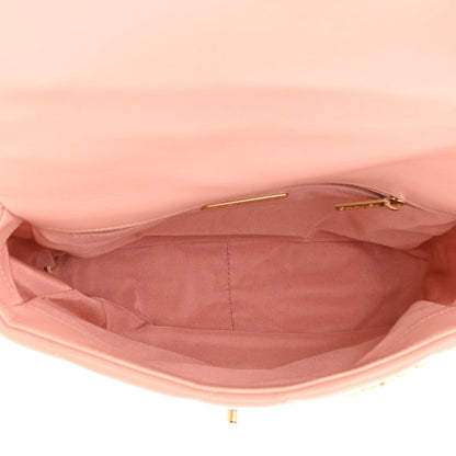 Chanel Goatskin Quilted Medium Chanel 19 Flap Light Pink 5 of 11