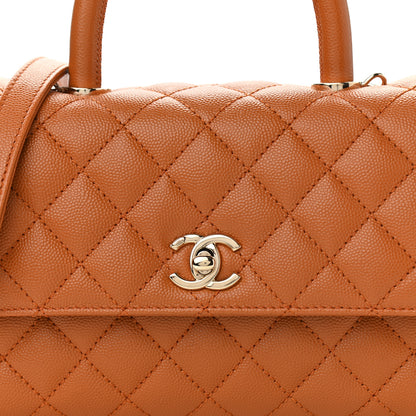 Chanel Caviar Quilted Mini Coco Handle Flap Brown 8 of 11
