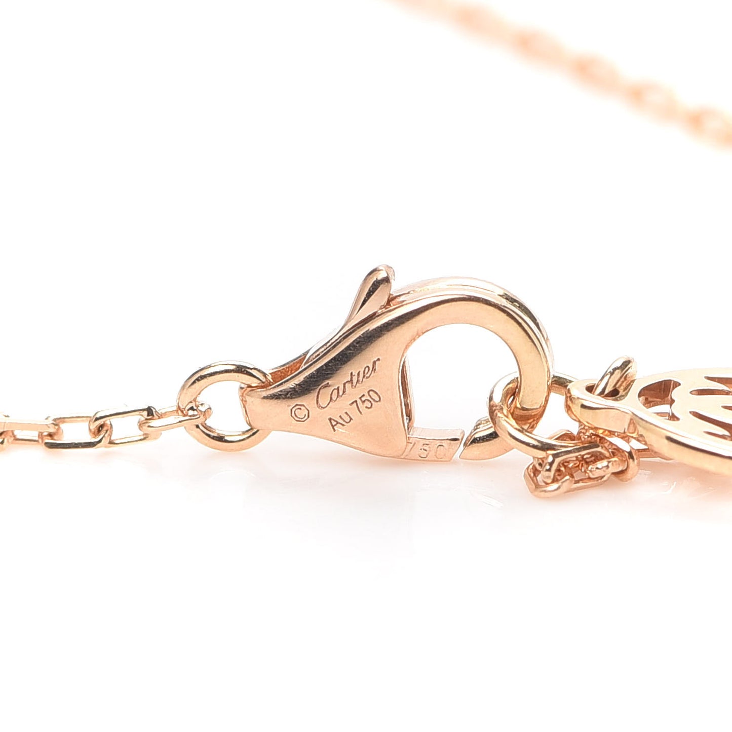 18K Pink Gold Diamond SM D'Amour Pendant Necklace
