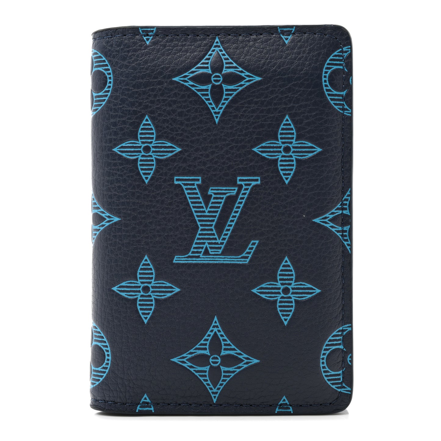 Calfskin Monogram Shadow Pocket Organizer Blue