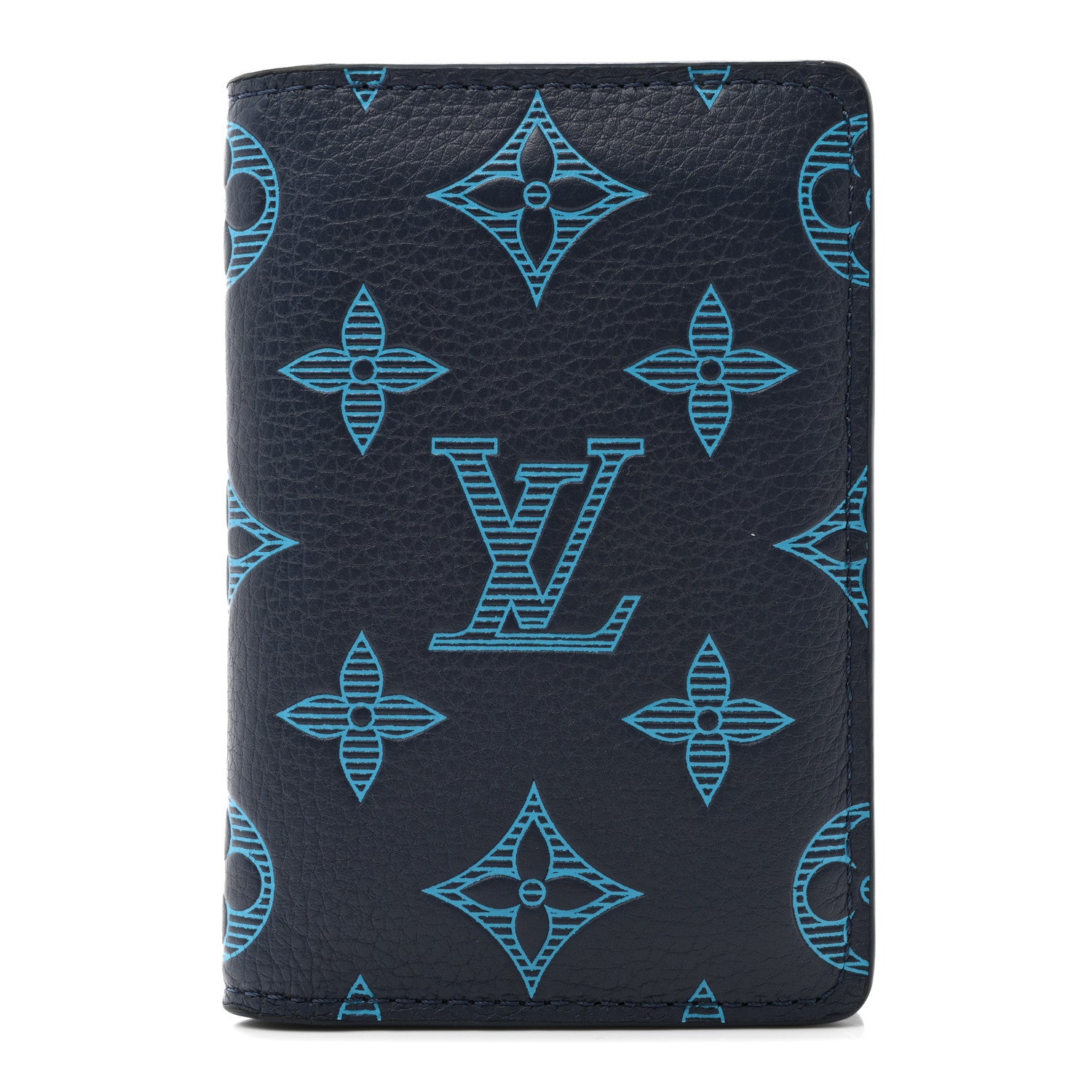 Louis Vuitton Calfskin Monogram Shadow Pocket Organizer Blue 1 of 9