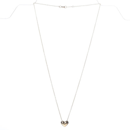 Tiffany 18K Yellow Gold Small Puff Heart Pendant Necklace 3 of 5