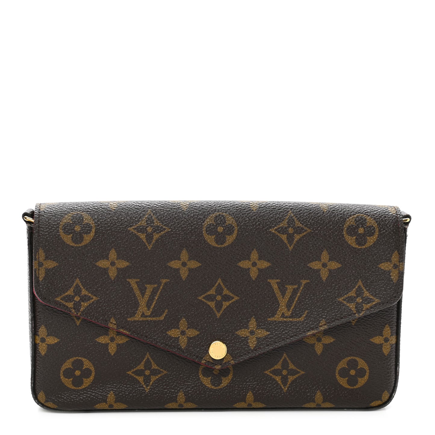 Monogram Pochette Felicie Chain Wallet Fuchsia