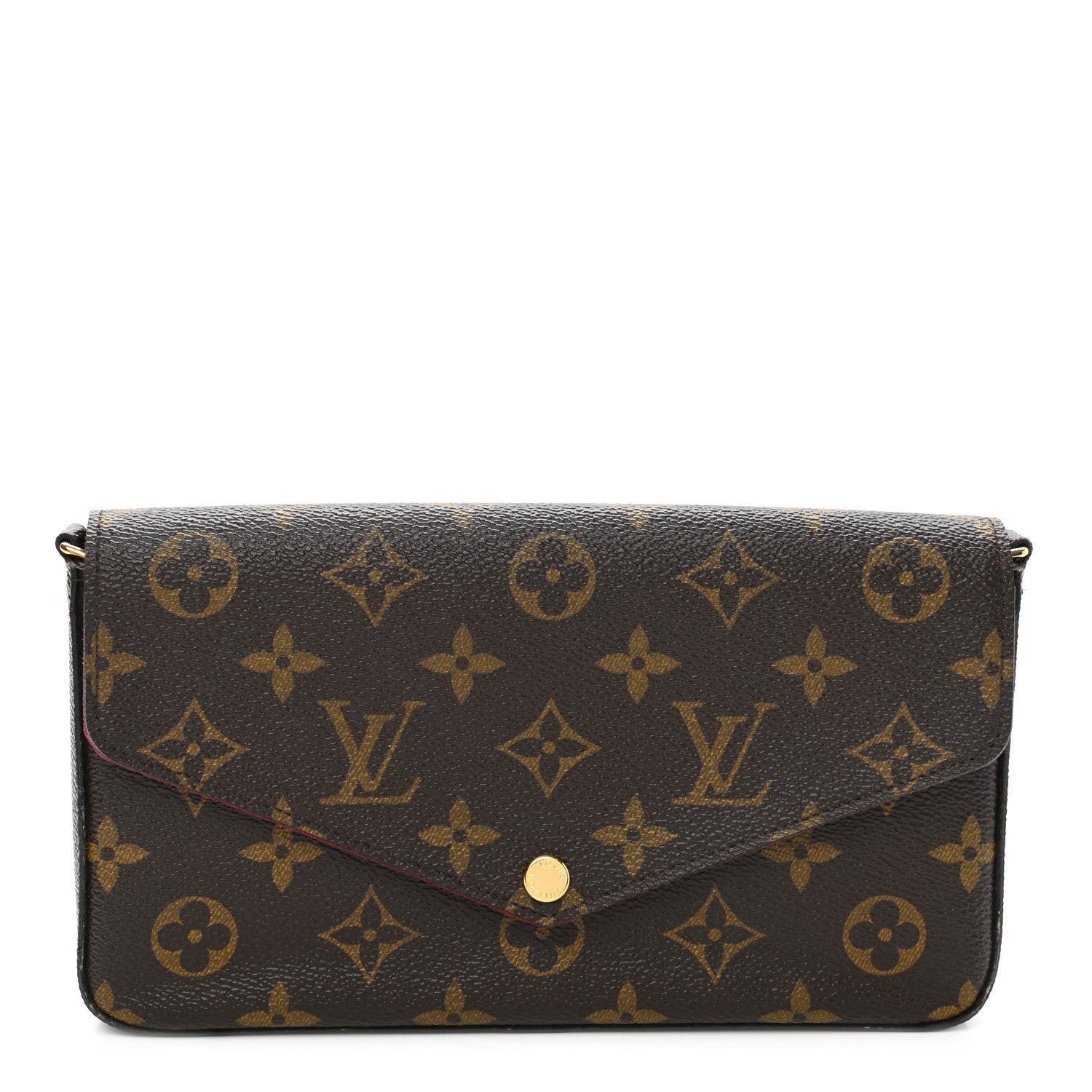 Louis Vuitton Monogram Pochette Felicie Chain Wallet Fuchsia 1 of 8