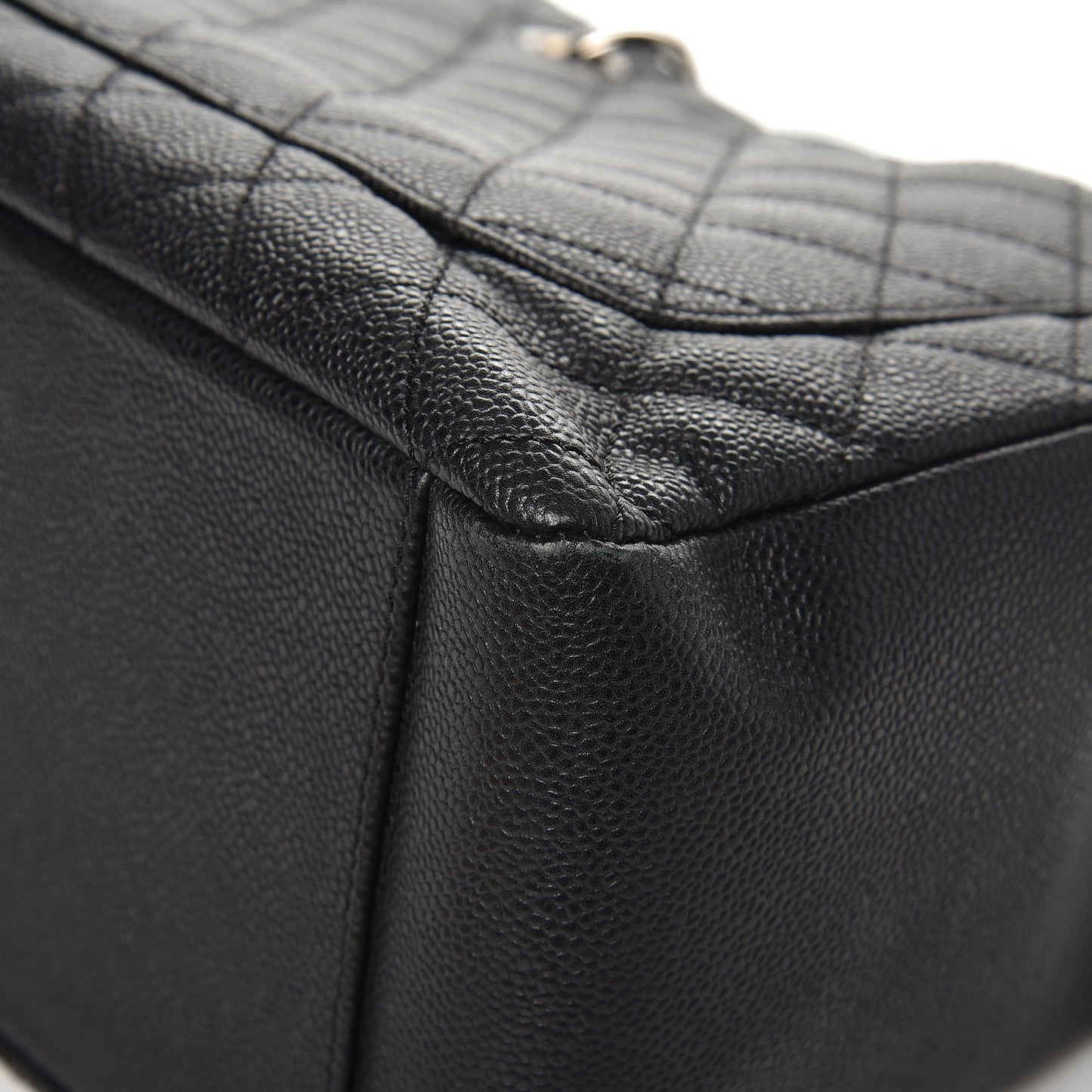 Caviar Quilted Grand Shopping Tote GST Black