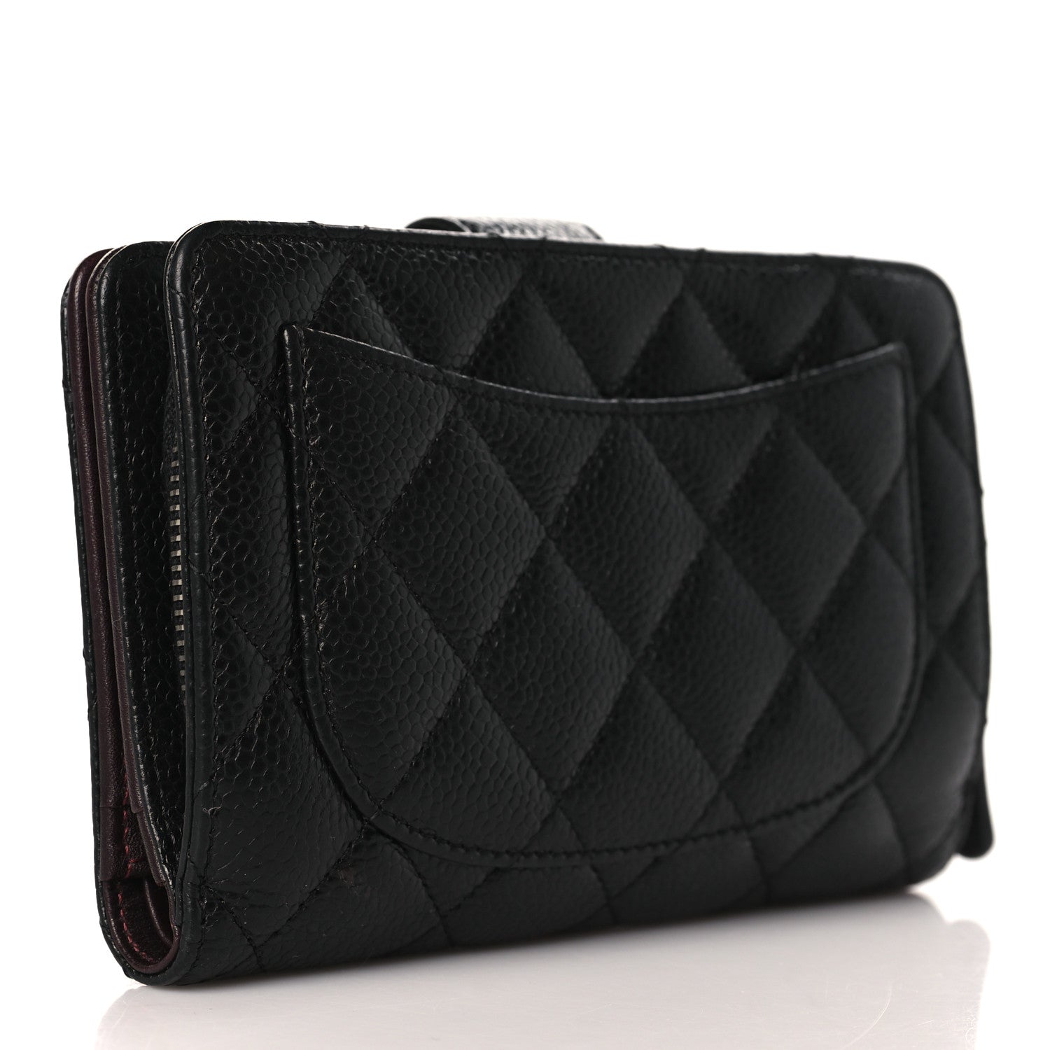 Chanel Caviar Quilted CC French Wallet Black 3 of 6
