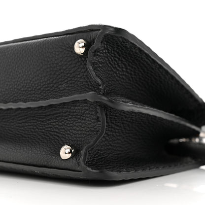 Fendi Cuoio Romano Selleria Chamois Small Peekaboo I SEE U Satchel Black Camel Sunflower 10 of 16