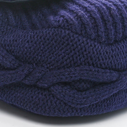 Chanel Cable Knit Calfskin Flap Bag Navy Blue 9 of 10