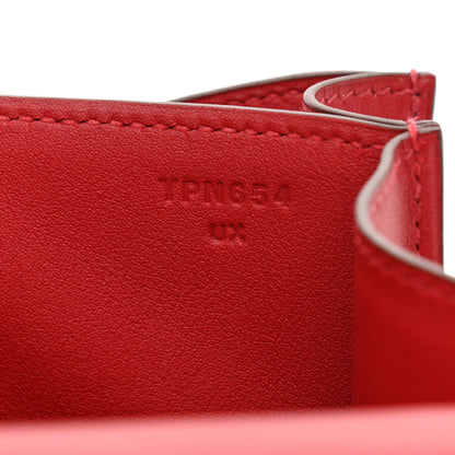 Hermes Swift Toile H Berline Constance 24 Rouge Piment Ecru 7 of 11