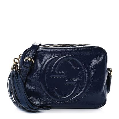 Gucci Vernice Naplack Small Soho Disco Bag Uniform Blue 1 of 11
