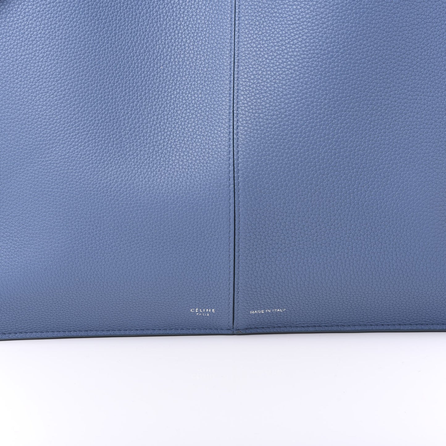 Baby Grained Calfskin Medium Tri-Fold Bag Medium Blue