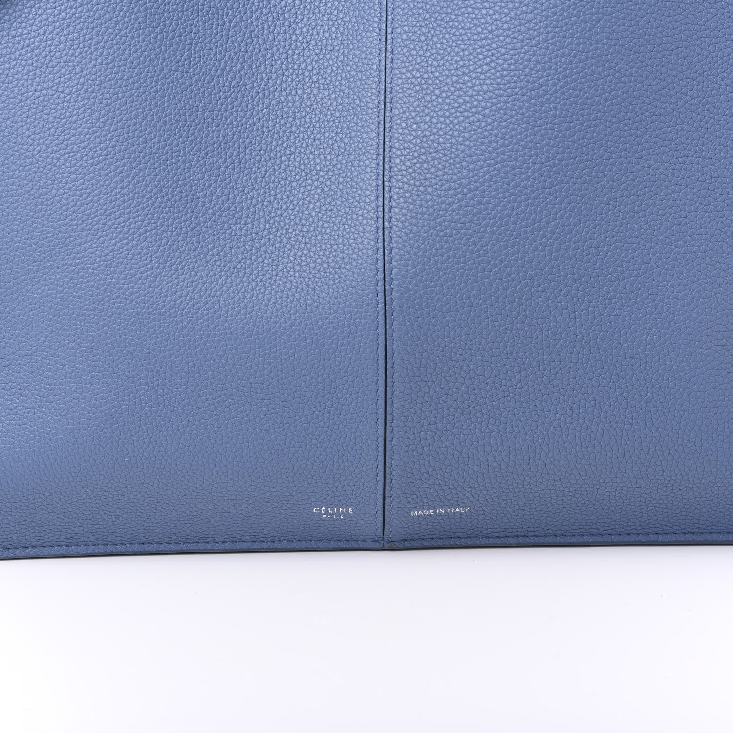 Celine Baby Grained Calfskin Medium Tri-Fold Bag Medium Blue 7 of 8