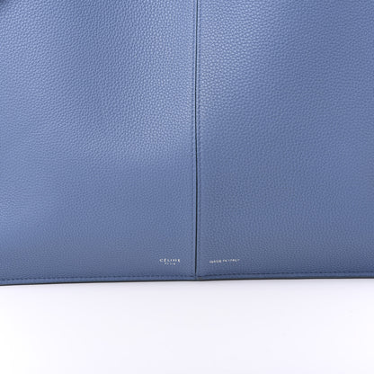 Celine Baby Grained Calfskin Medium Tri-Fold Bag Medium Blue 7 of 8