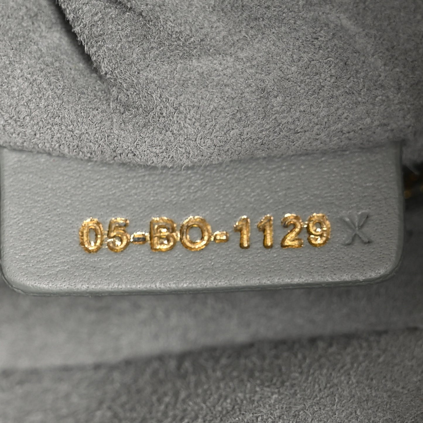 Lambskin Cannage Large Lady Dior Stone Grey
