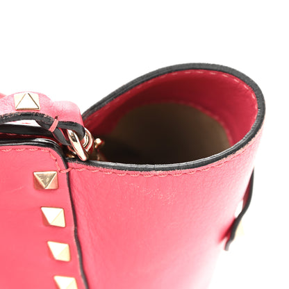 Valentino Garavani Vitello Small Rockstud Double Handle Tote Framboise 18 of 33