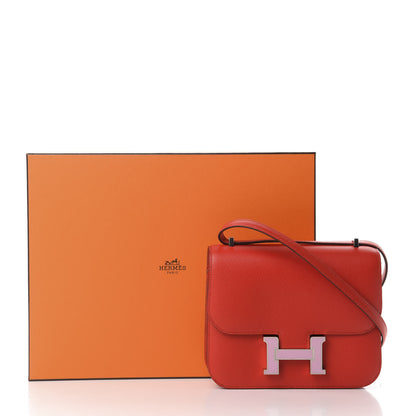 Hermes Epsom Enamel Constance 18 Rouge de Coeur Mauve Sylvestre 11 of 11