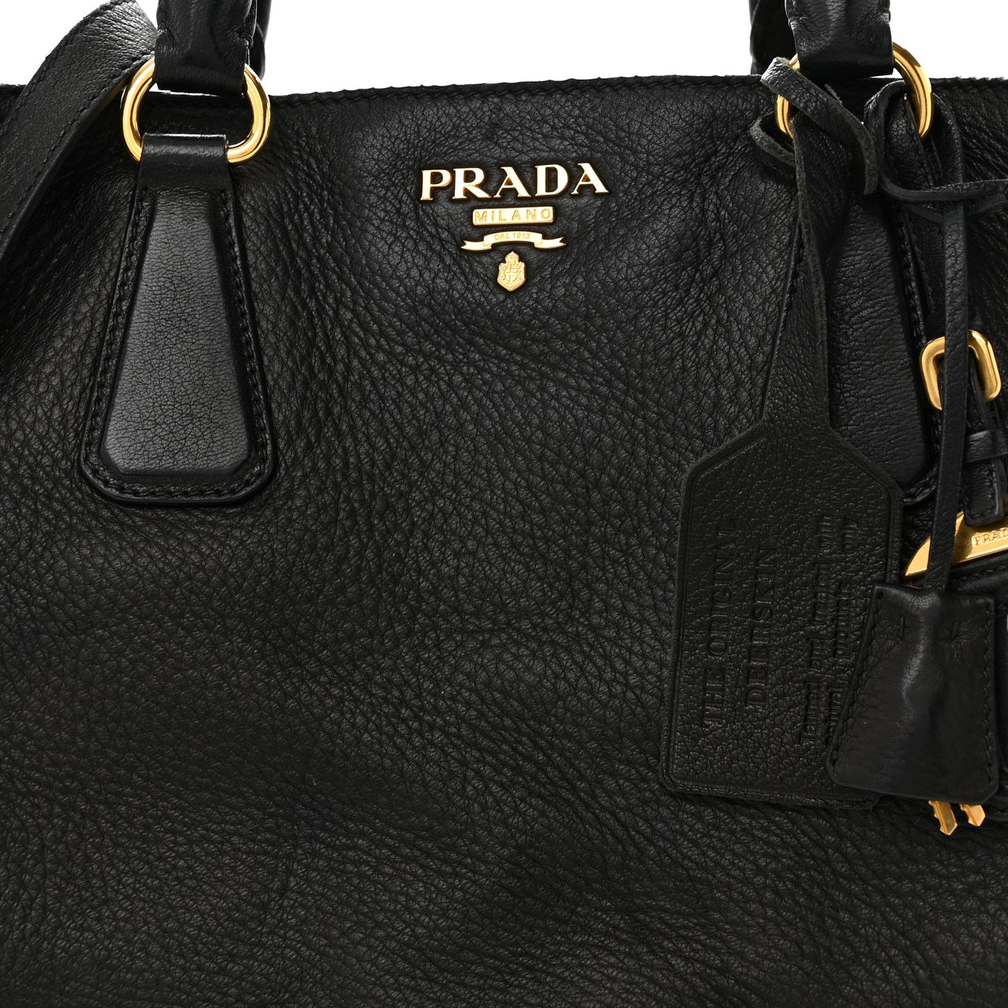 Vitello Daino Tote Black