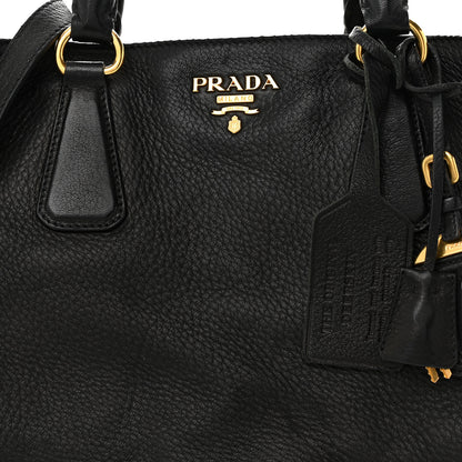 Prada Vitello Daino Tote Black 10 of 16