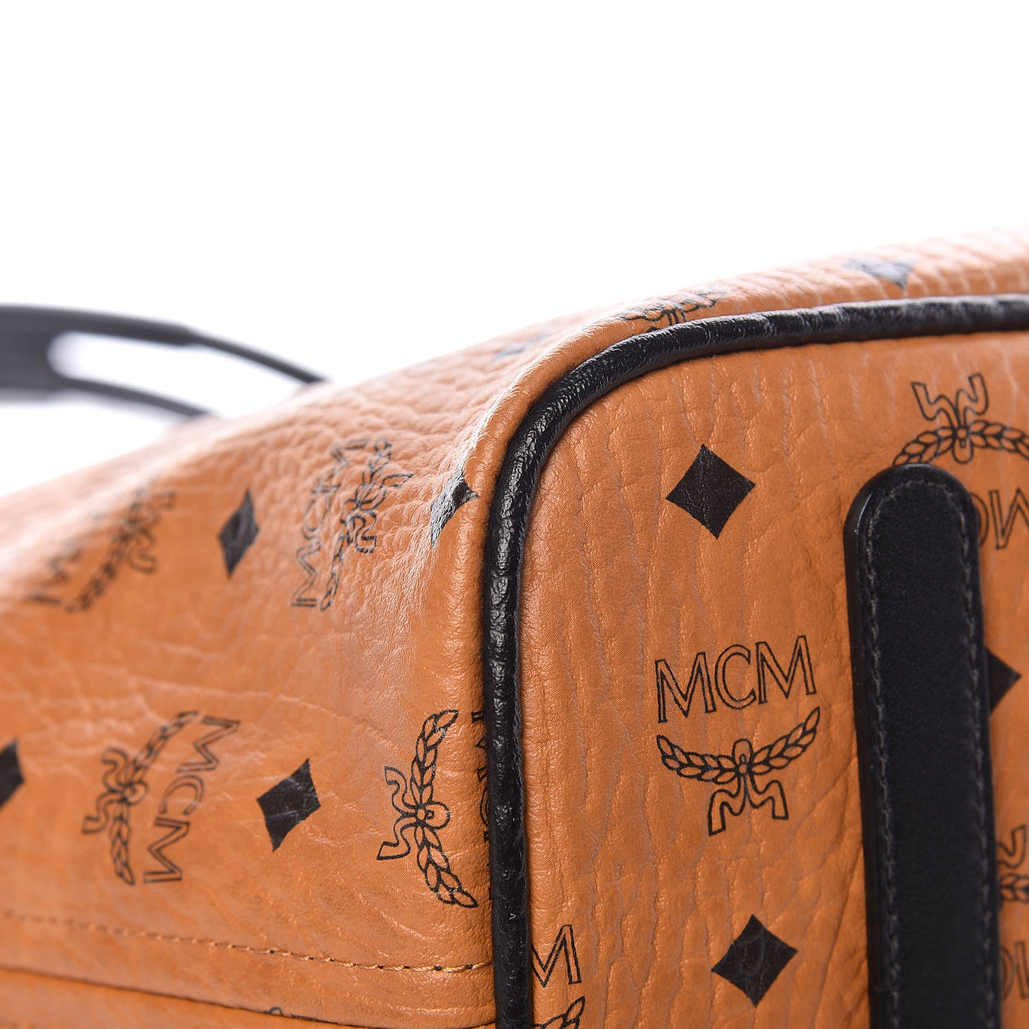 MCM Visetos Medium Project Reversible Shopper Tote Cognac 18 of 21