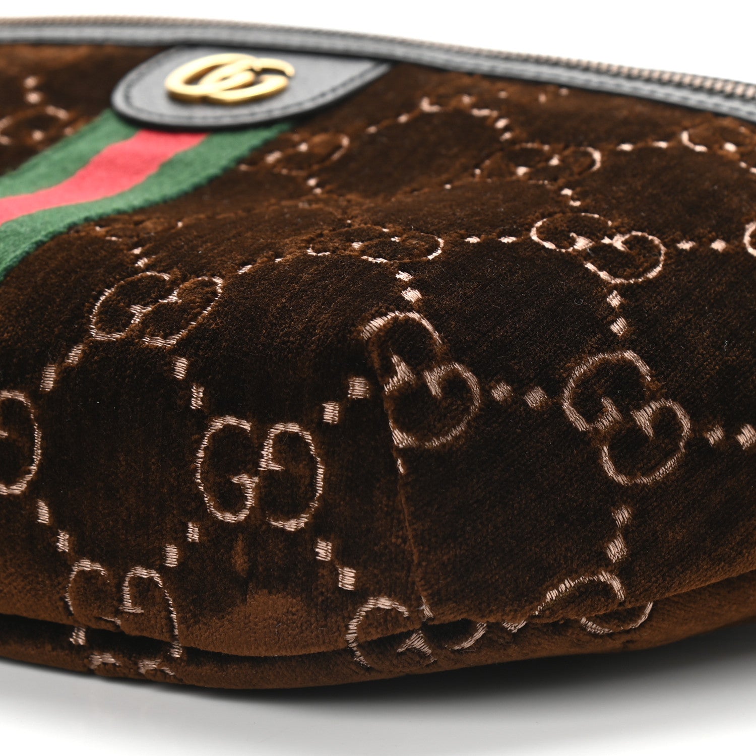 Gucci GG Monogram Velvet Belt Bag Brown 9 of 9