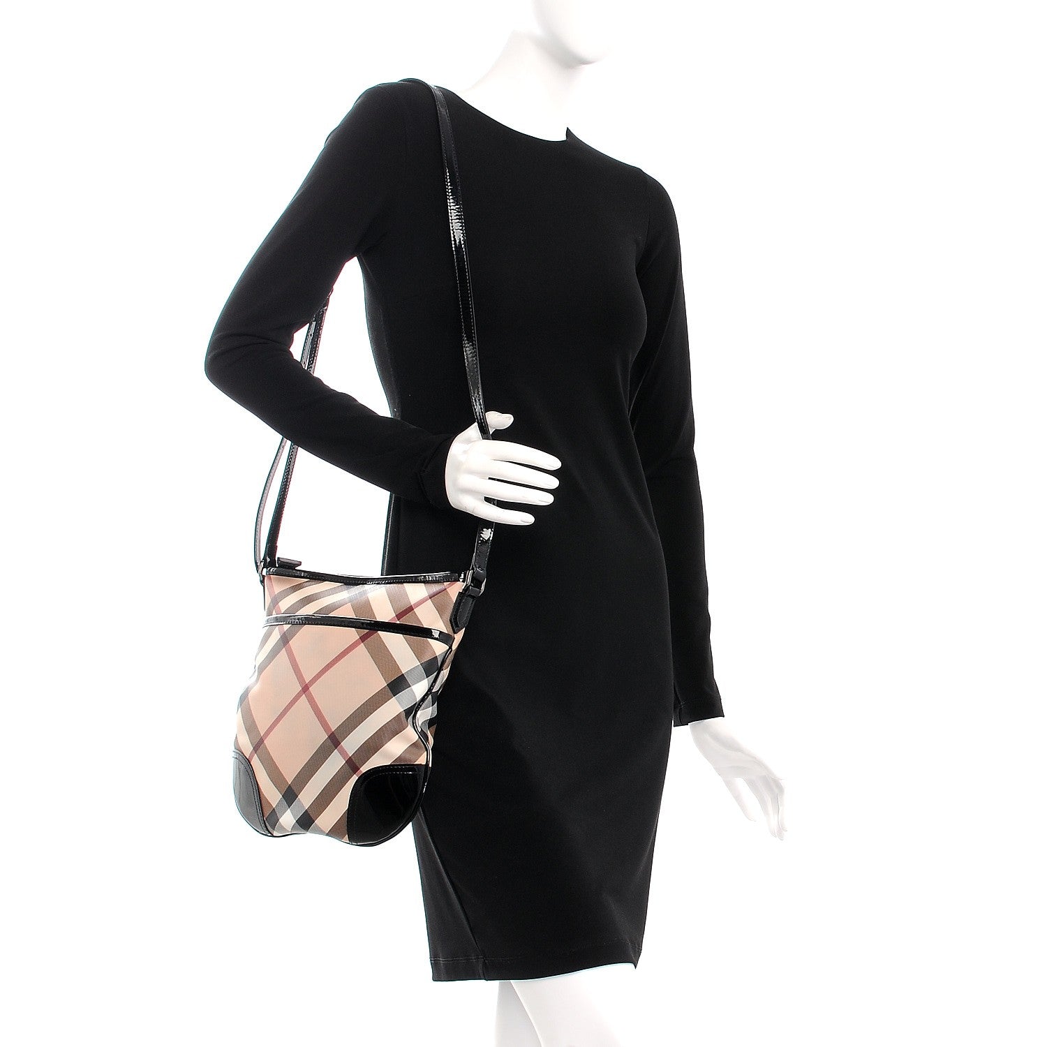 Burberry Supernova Check Small Dryden Crossbody Bag Black 2 of 8