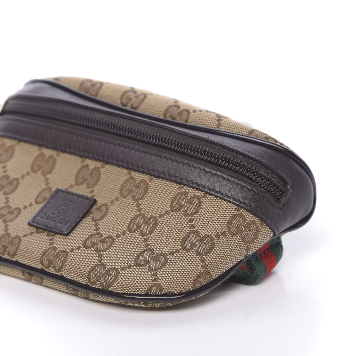 Gucci Canvas Monogram GG Web Belt Bag Brown 9 of 10