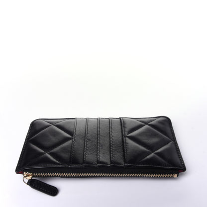 Chanel Goatskin Quilted Chanel 19 Flat Wallet Pouch Black 12 of 13