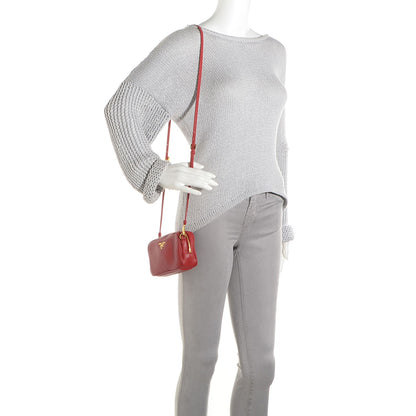 Prada Vitello Daino Mini Camera Crossbody Bag Fuoco 2 of 10