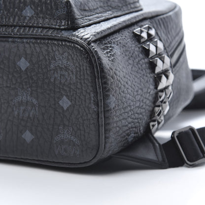 MCM Visetos Side Stud Mini Stark Backpack Black 9 of 10
