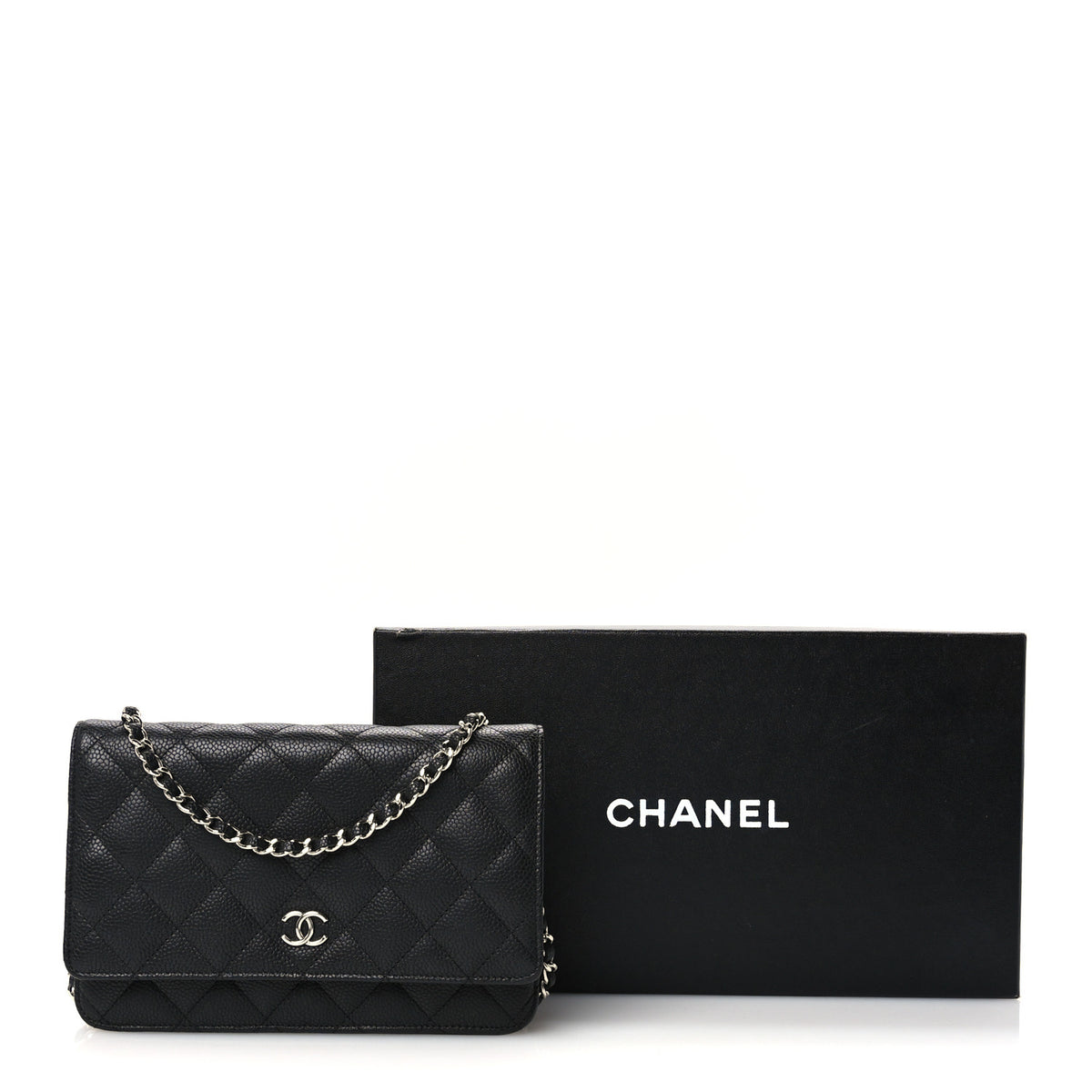 Chanel Caviar Quilted Wallet on Chain WOC Black 12 of 12