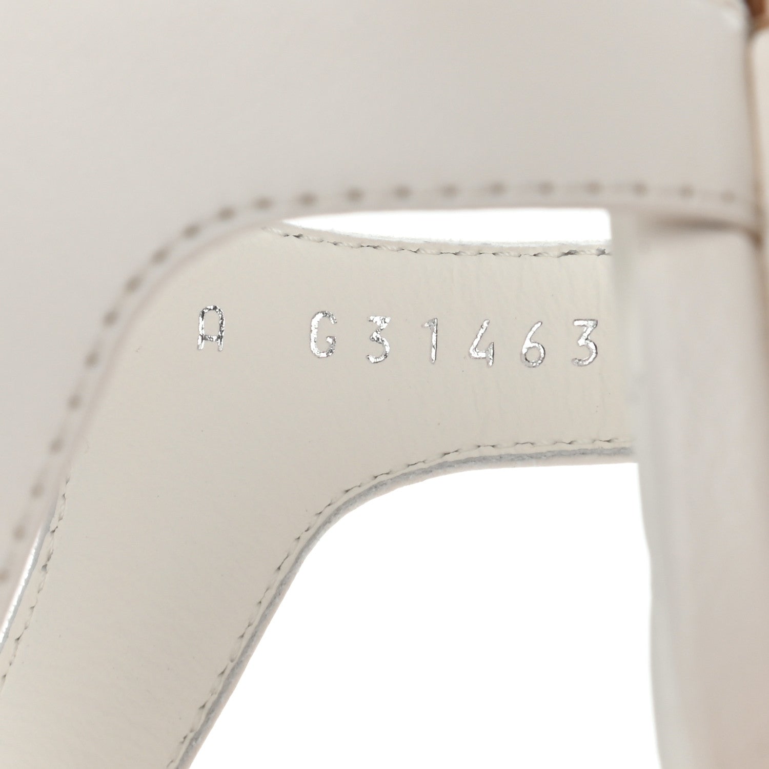 Chanel Lambskin Chain CC Logo Thong Sandals 38.5 White 7 of 7