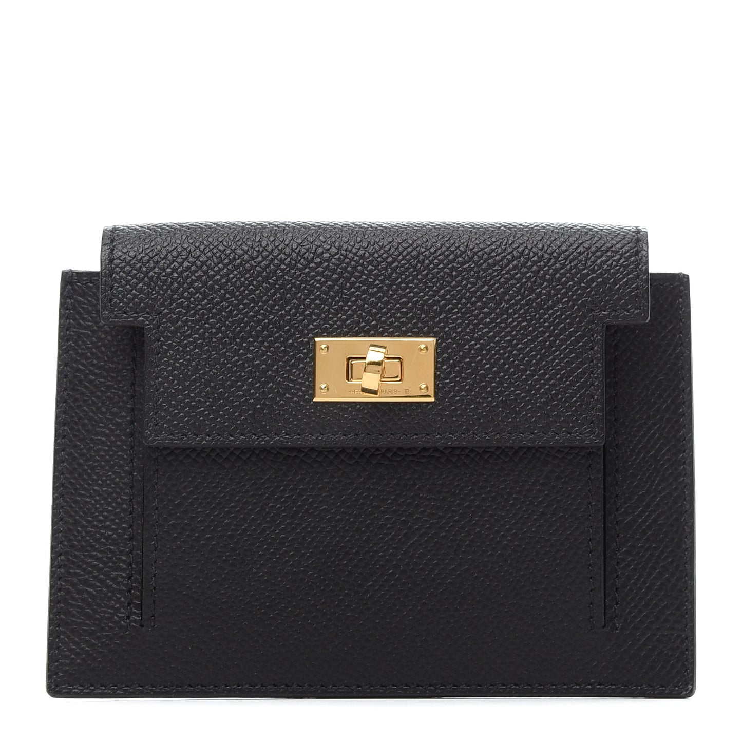 Epsom Kelly Pocket Compact Wallet Black