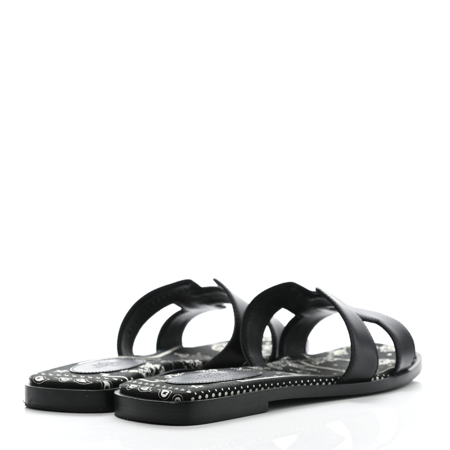 Box Cotton Canvas Printed Les Cles Bandana Oran Sandals 36 Black