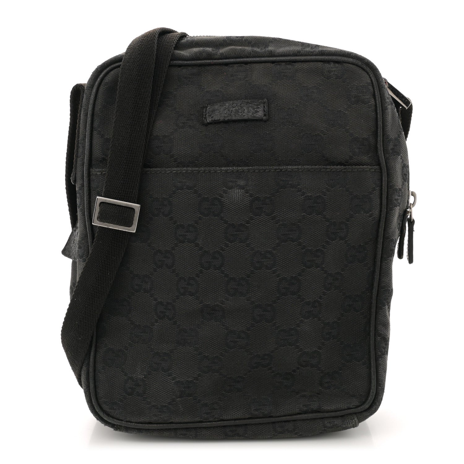 Gucci Monogram Messenger Bag Black 1 of 14