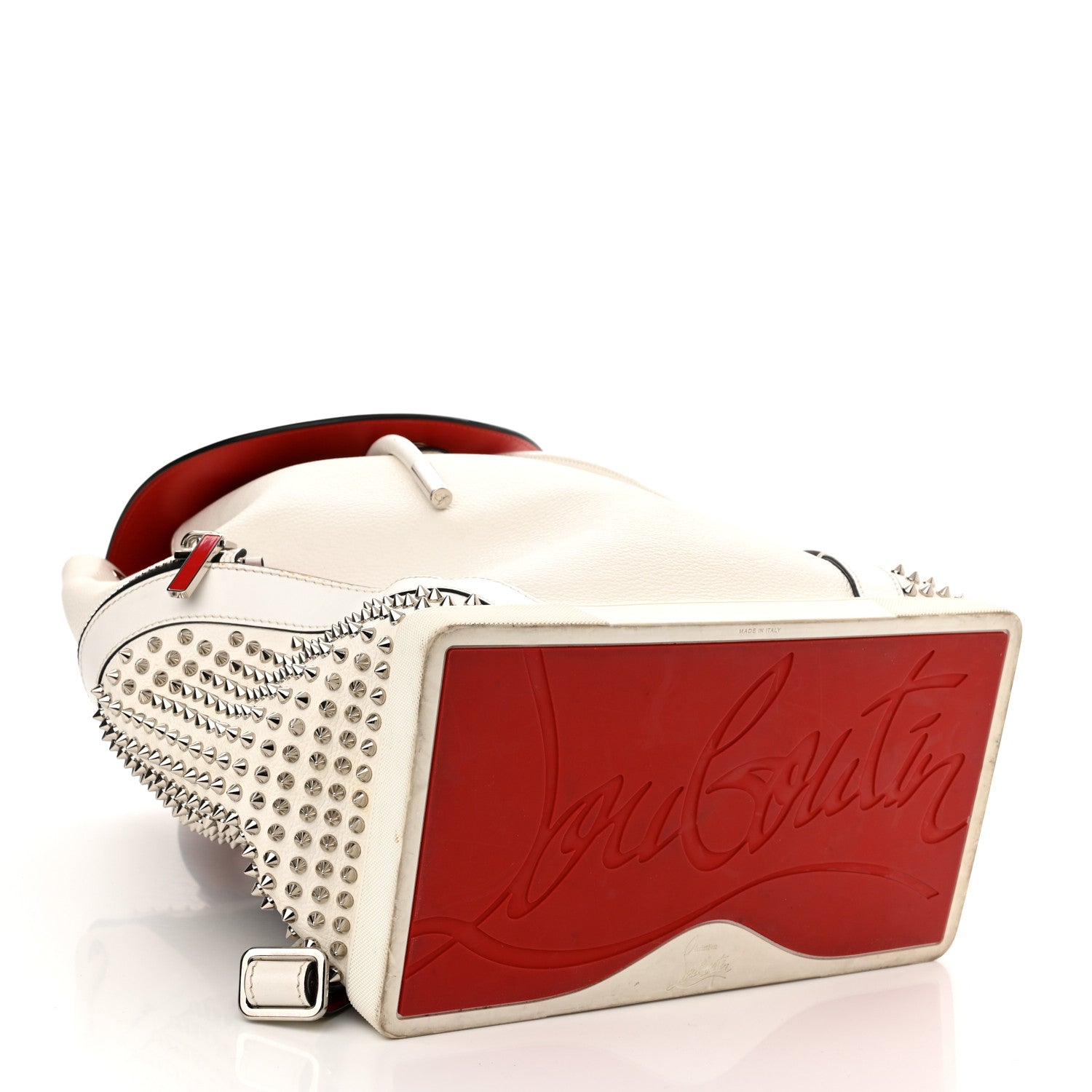 Christian Louboutin Calfskin Spiked Explorafunk Backpack White 4 of 11
