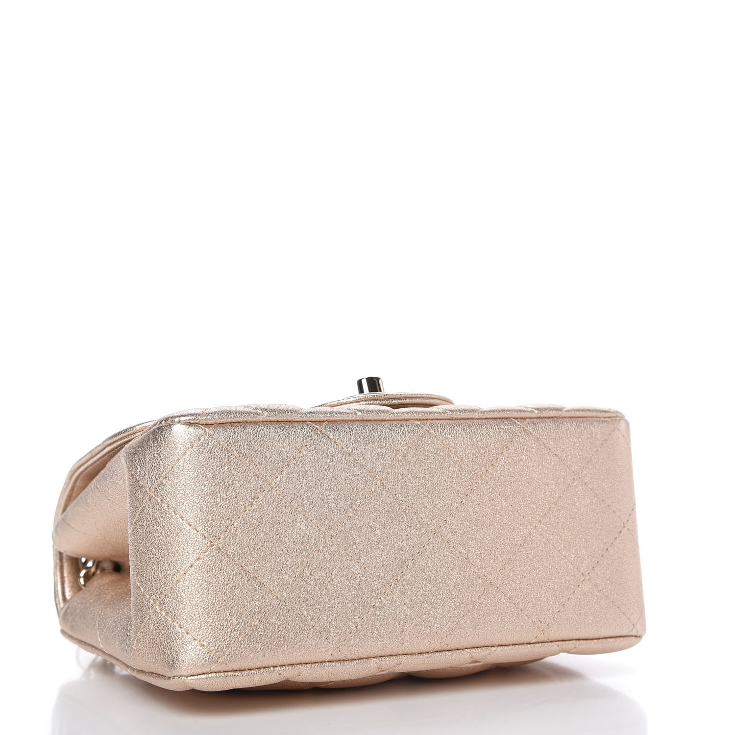 Chanel Metallic Lambskin Quilted Mini Square Flap Gold 4 of 11