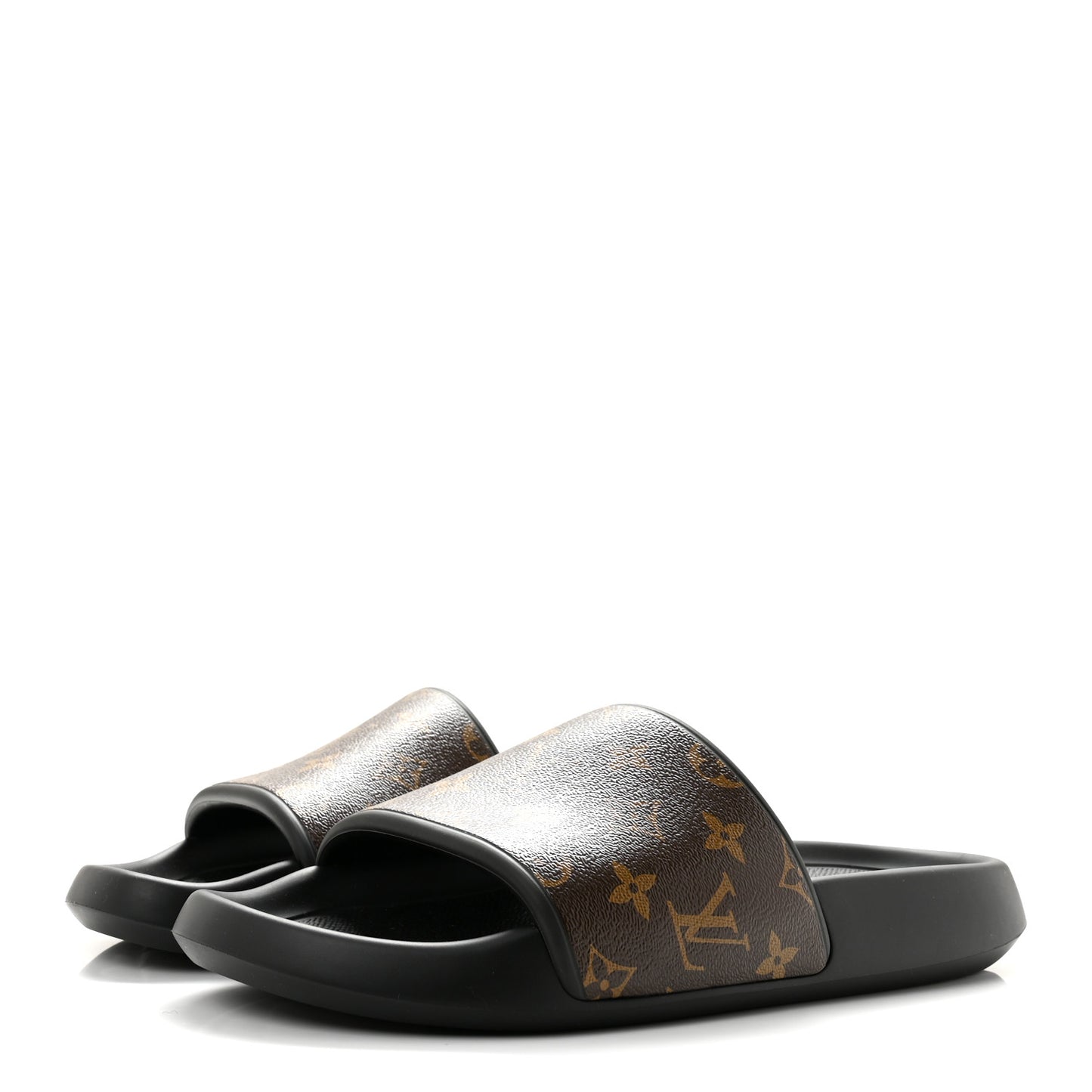 Rubber Monogram Mens Waterfront Mules 8 Macassar